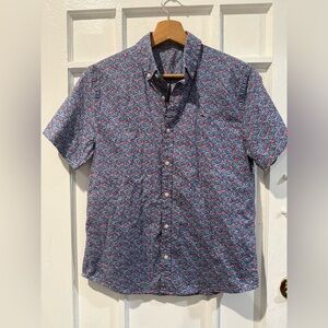 Vineyard Vines Blue and Red Geometric Shirt